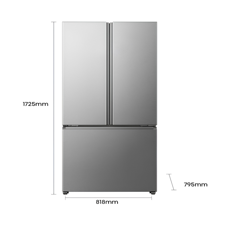 REFRIGERADORA HISENSE DE PUERTA FRANCESA 22.1P³ RF220SI5A
